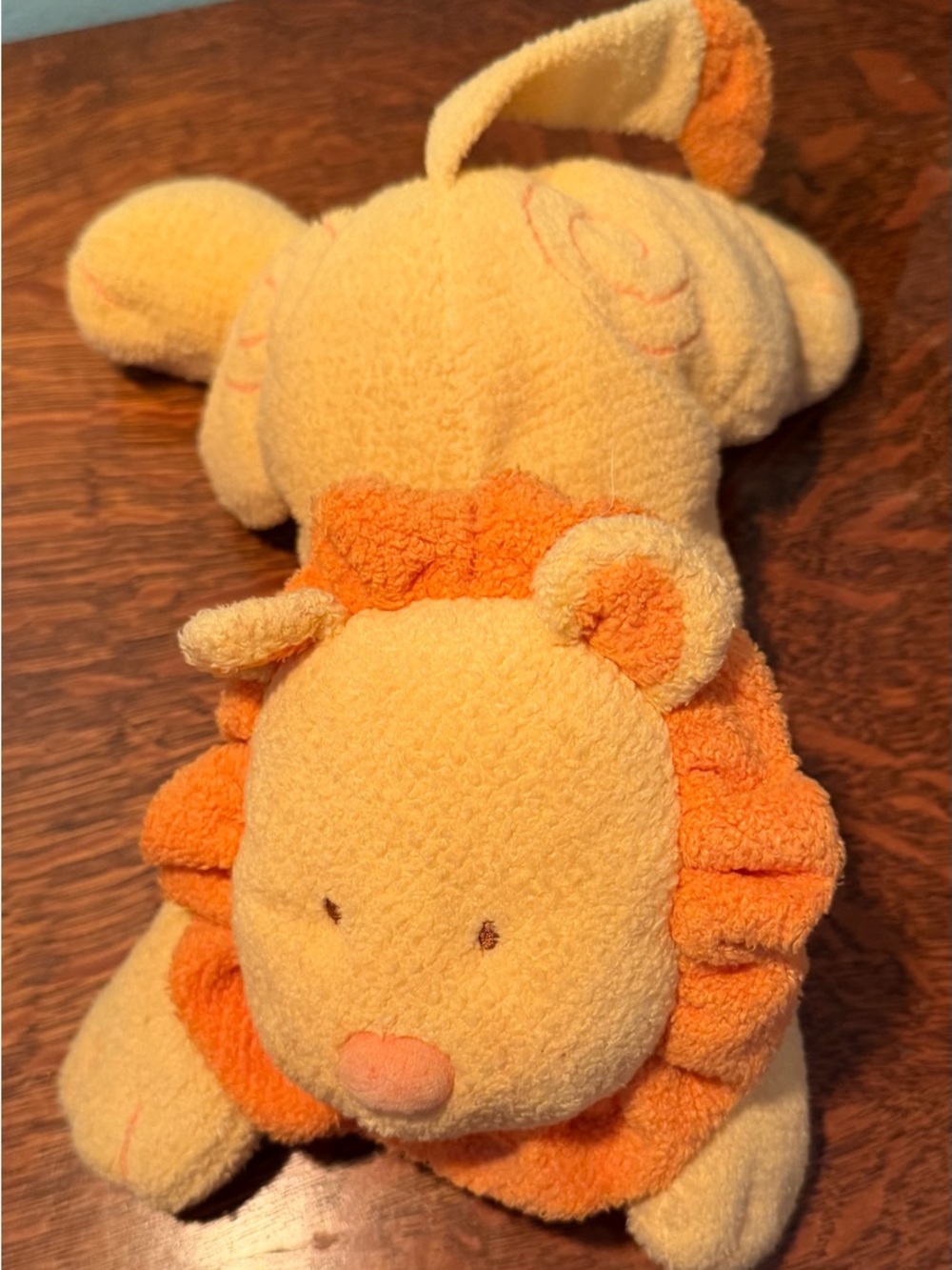 Carter's Plush Lion Baby/Nursery Pale Yellow and Orange Accent